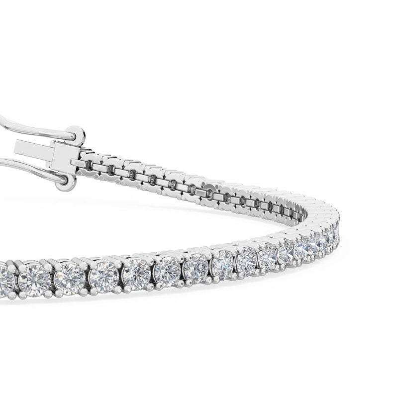 3 Carat Total Weight Lab-Grown Diamond Tennis Bracelet in 14k White Gold