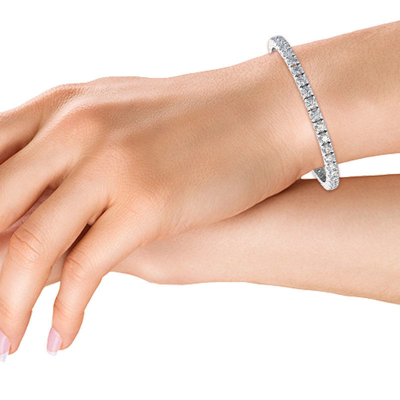 18ctw Lab-Grown Diamond Tennis Bracelet in 14k White Gold