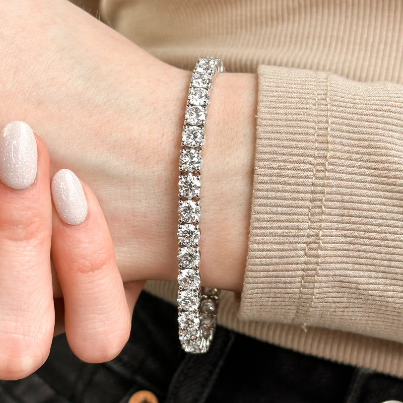 18ctw Lab-Grown Diamond Tennis Bracelet in 14k White Gold