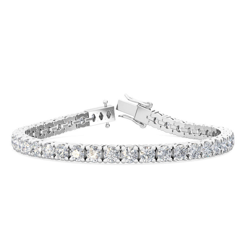 12 Carat Total Weight Lab-Grown Diamond Tennis Bracelet in 14k White Gold