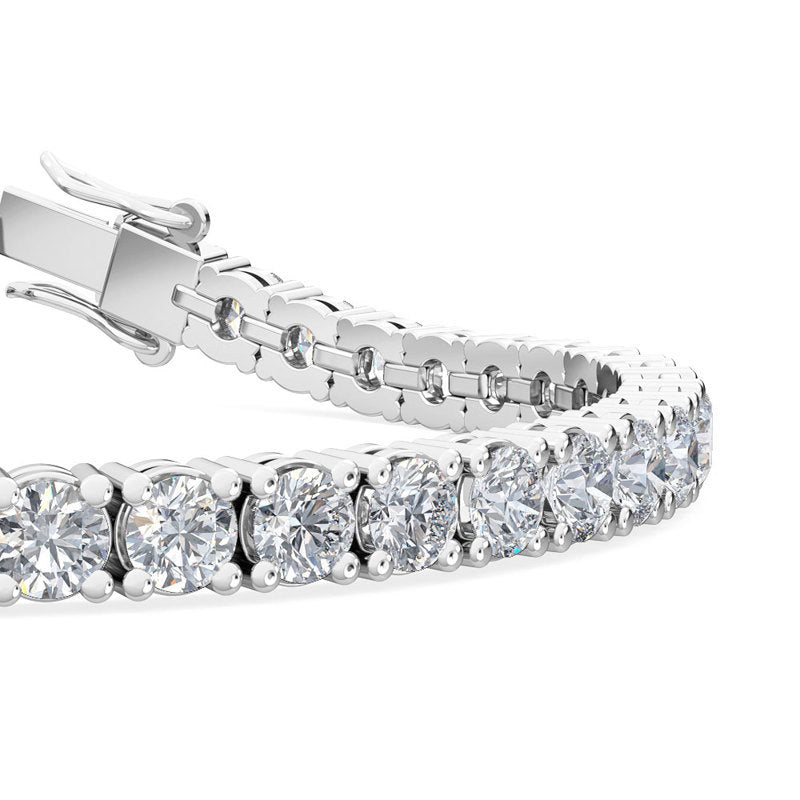 12 Carat Total Weight Lab-Grown Diamond Tennis Bracelet in 14k White Gold