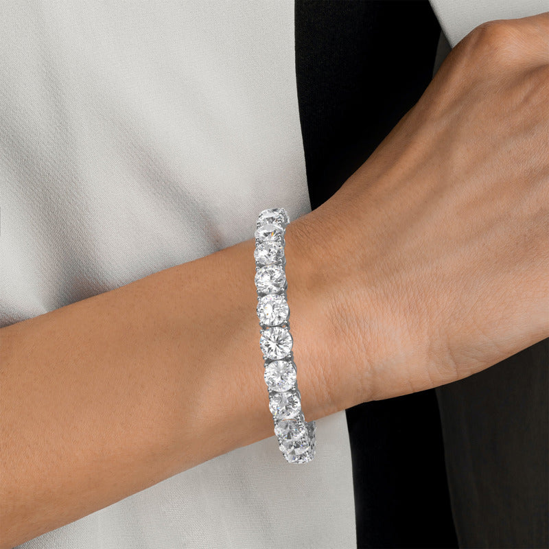 Luxury 26ctw Lab-Grown Diamond Tennis Bracelet in 14k White Gold