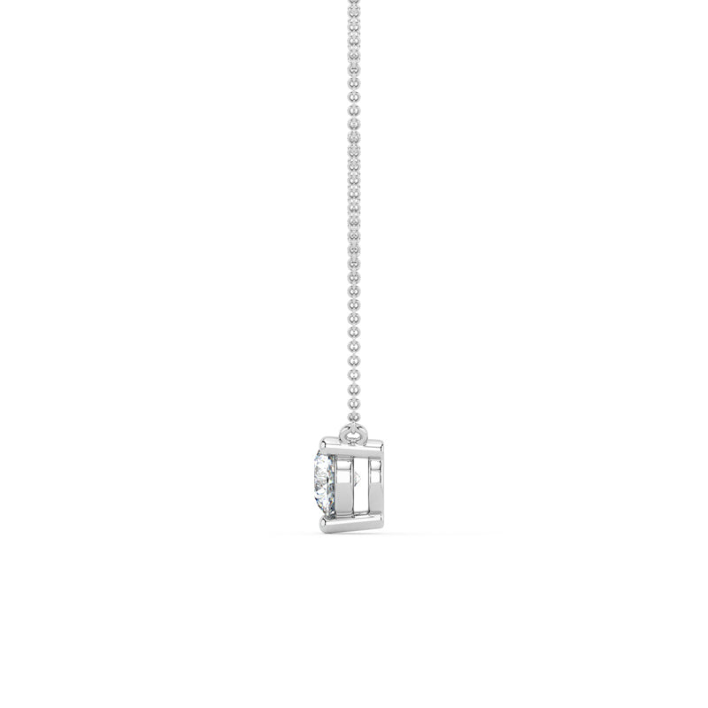 Sterling Silver 1/5ct Lab Grown Diamond Solitaire Stationary Pendant