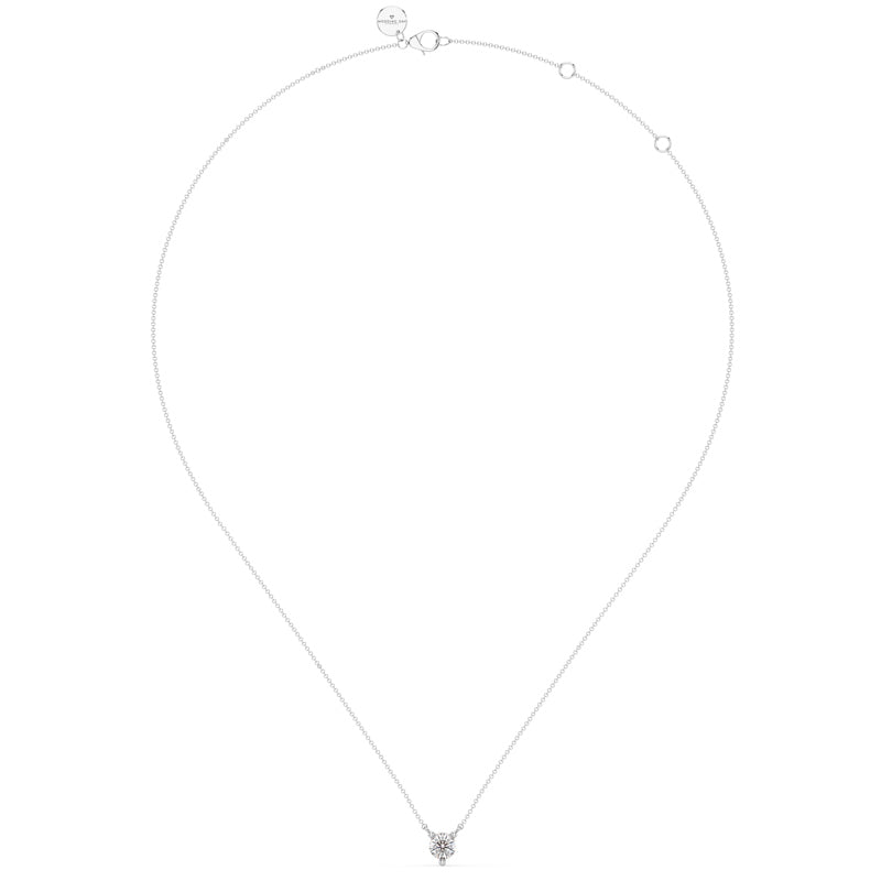 Sterling Silver 1/5ct Lab Grown Diamond Solitaire Stationary Pendant