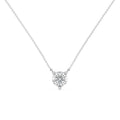 White Gold Three Prong 1/2ct Lab Grown Diamond Solitaire Stationary Pendant