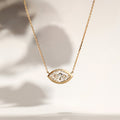 Yellow Gold Marquise Diamond Bezel Solitaire Pendant (1-1/2ctw)