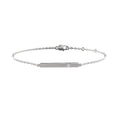 Elegant Sterling Silver Diamond Bar Bracelet