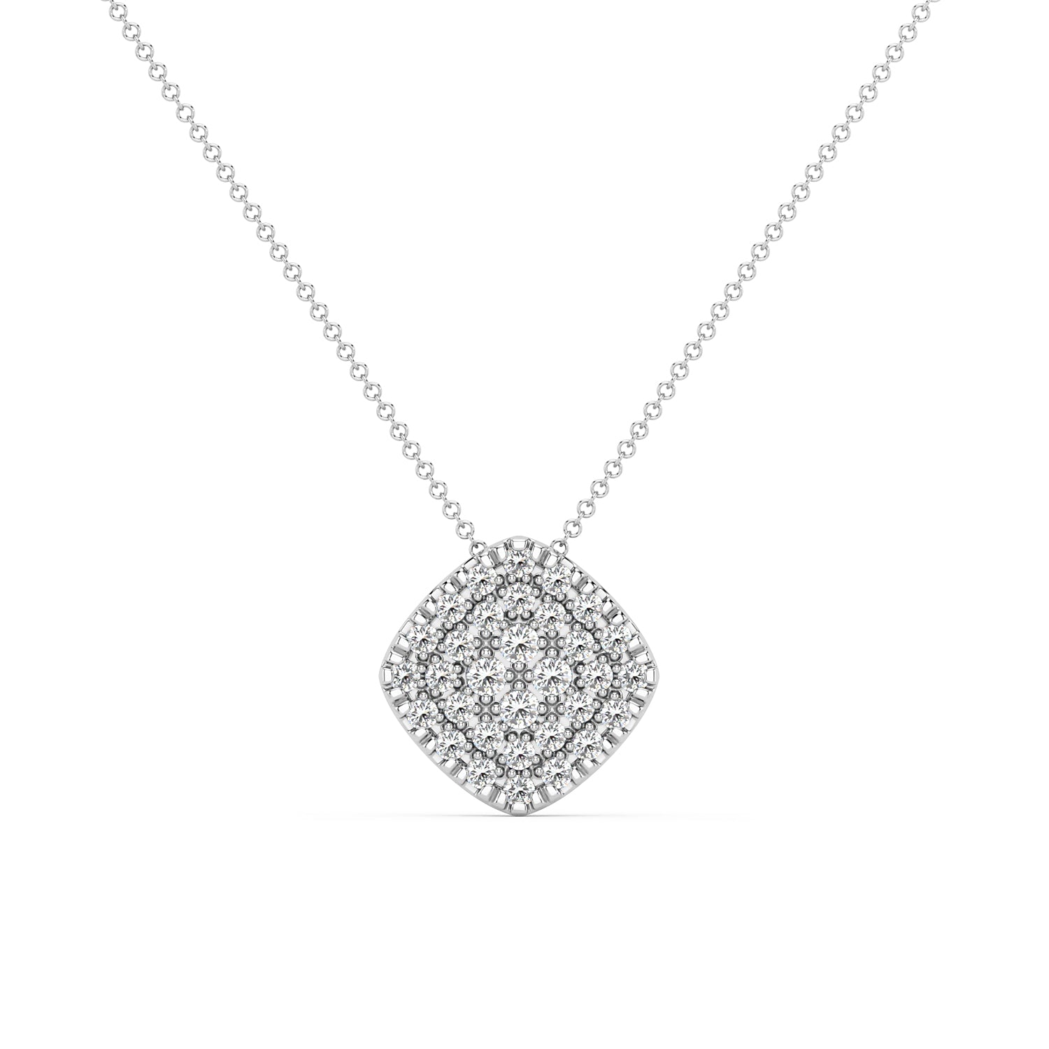 Sterling Silver 1/5ctw Pave Lab Grown Diamond Northern Star Pendant