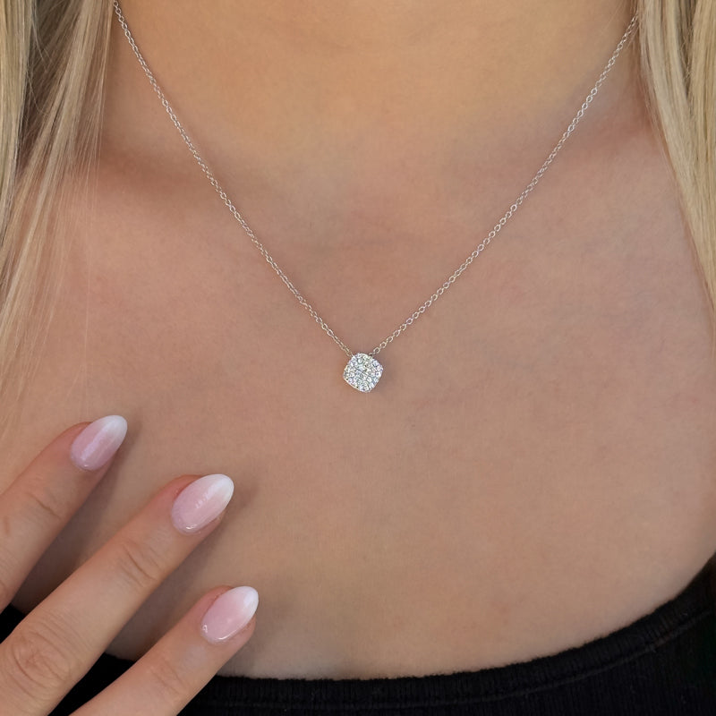 Sterling Silver 1/5ctw Pave Lab Grown Diamond Northern Star Pendant