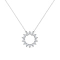 Sterling Silver 1/5ctw Lab Grown Diamond Open Circle Pendant