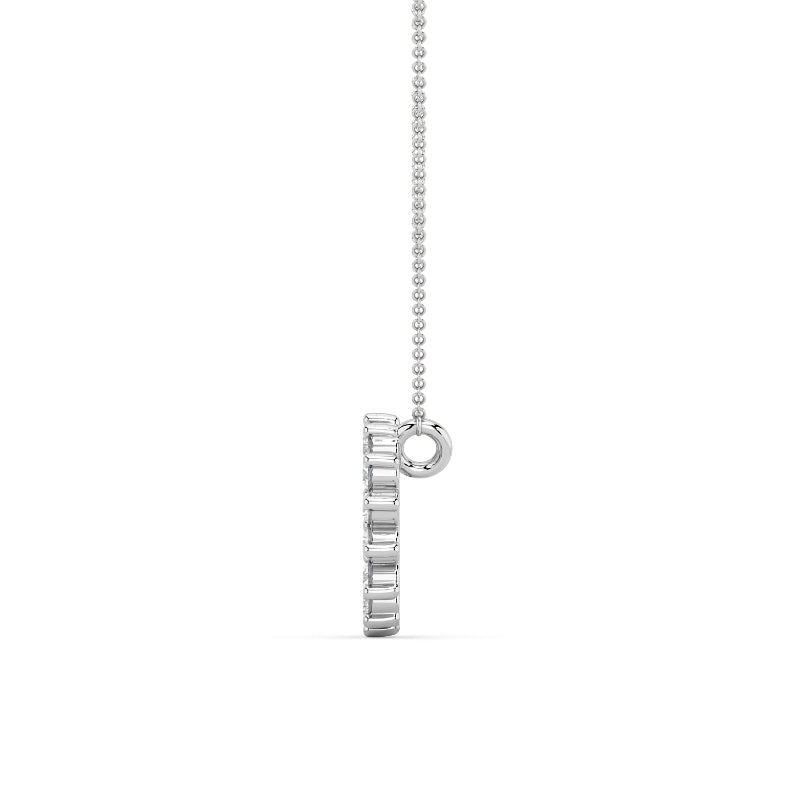Sterling Silver 1/5ctw Lab Grown Diamond Open Circle Pendant