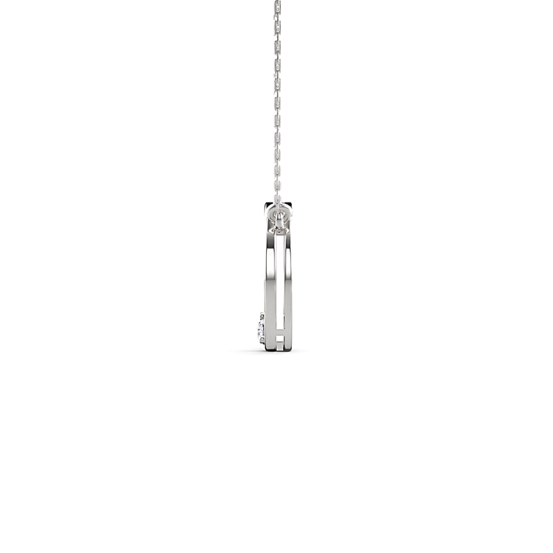 Silver Solitaire Circle Pendant