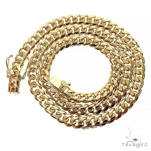 10k Yellow Gold Solid Miami Cuban Link Chain 26 Inches 8.3mm 46291