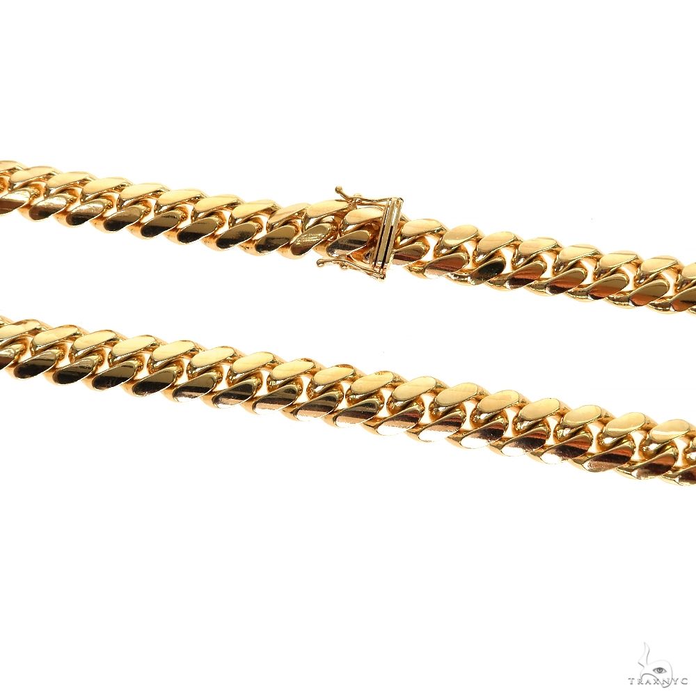 14k Solid Yellow Gold Miami Cuban Link Chain 26 Inches 10mm   32393