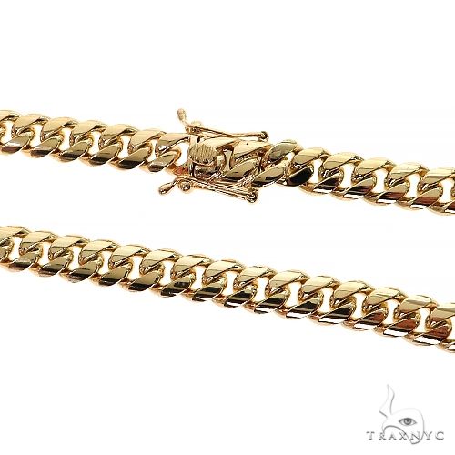 10k Yellow Gold Solid Miami Cuban Link Chain 30 Inches 8mm   32426
