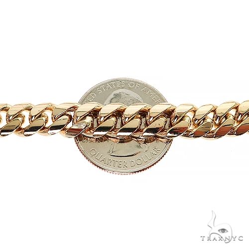 10k Yellow Gold Solid Miami Cuban Link Chain 30 Inches 8mm   32426