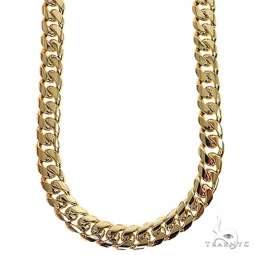 10k Yellow Gold Solid Miami Cuban Link Chain 30 Inches 8mm   32426