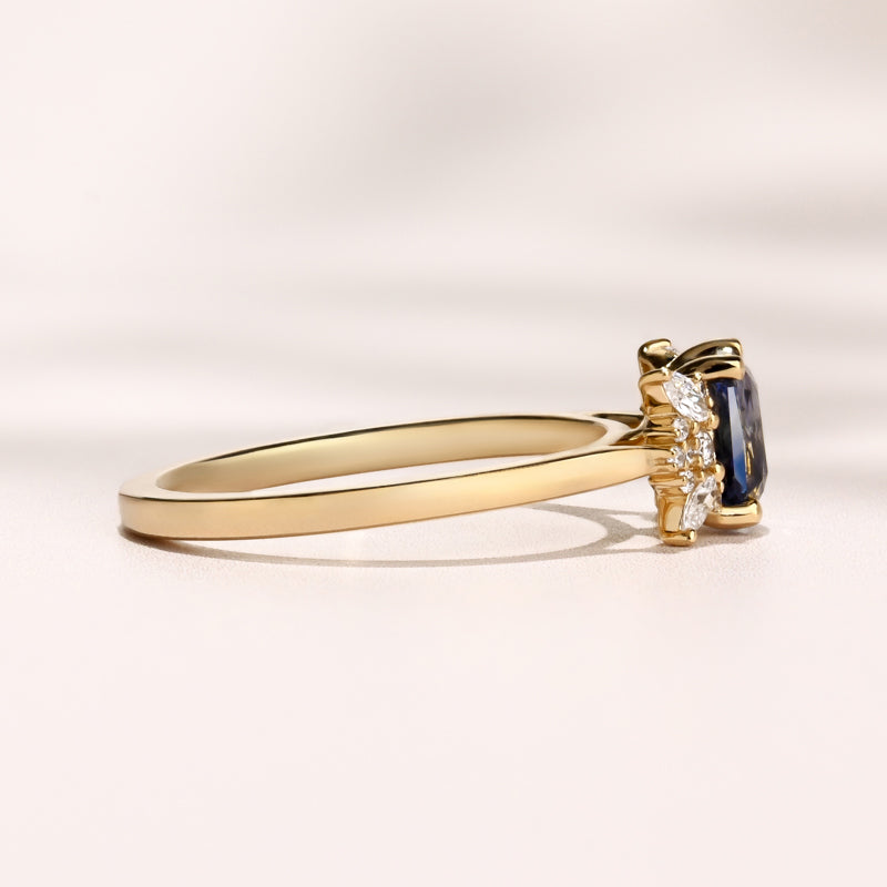 Solenya Ring I 1.15ct Bi-Color Rectangular Sapphire