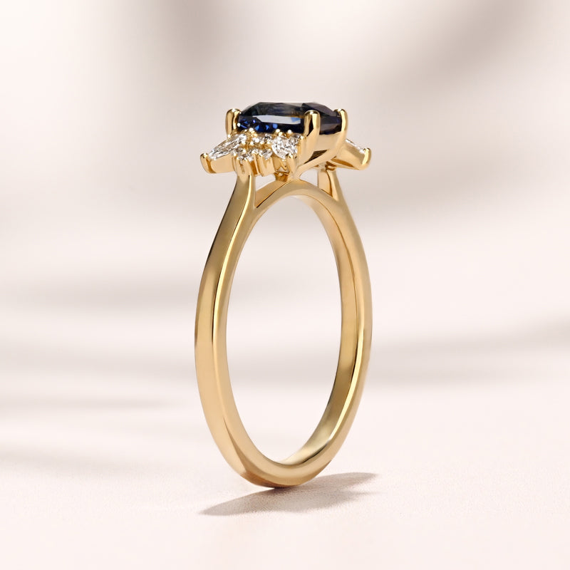 Solenya Ring I 1.15ct Bi-Color Rectangular Sapphire