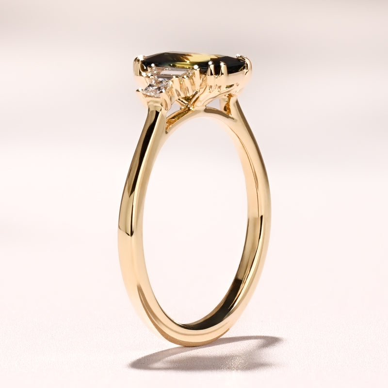 Amelia Ring I 1.03ct Teal/Yellow Sapphire