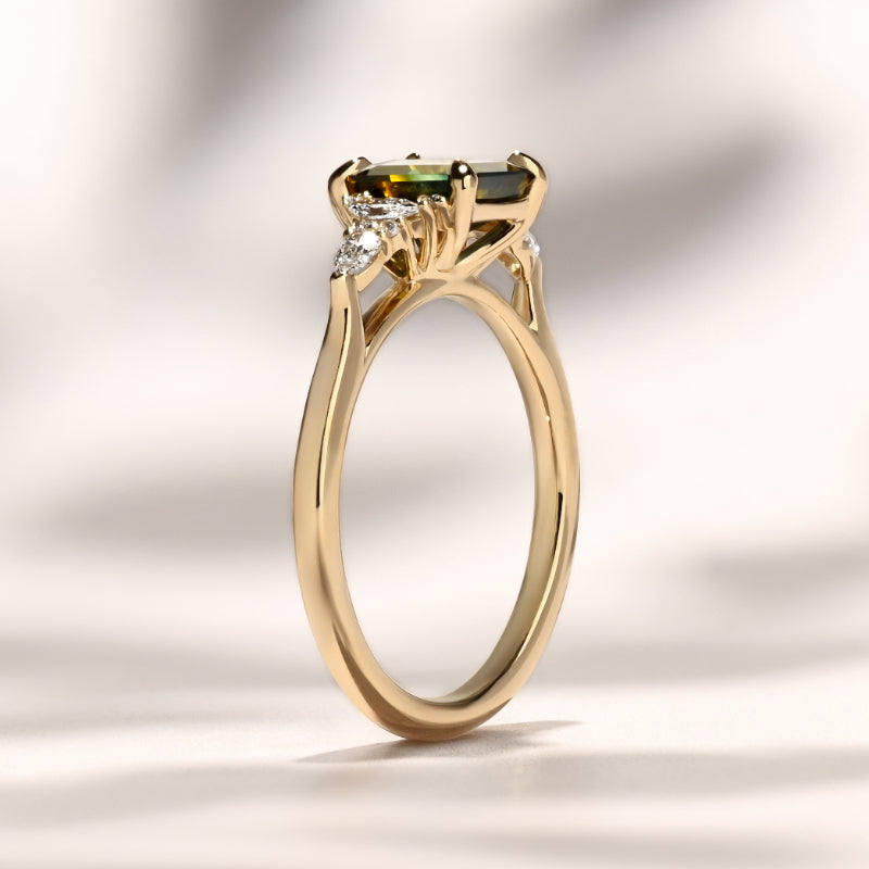 Savannah Ring I 1.55ct Asscher Teal Sapphire