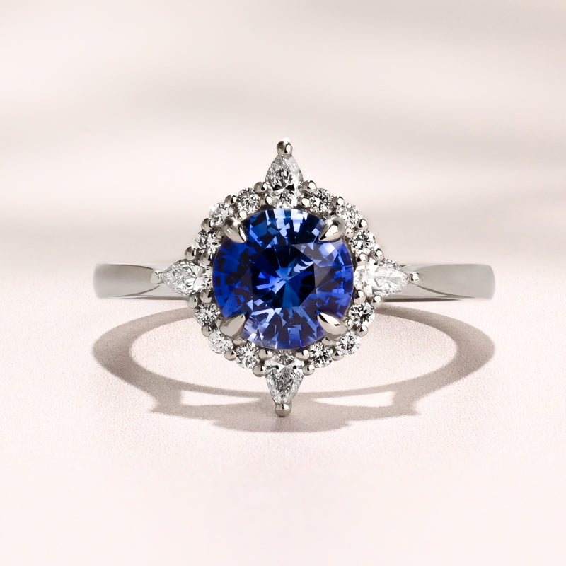 Lyric Ring I 1.68ct Round Ceylon Sapphire