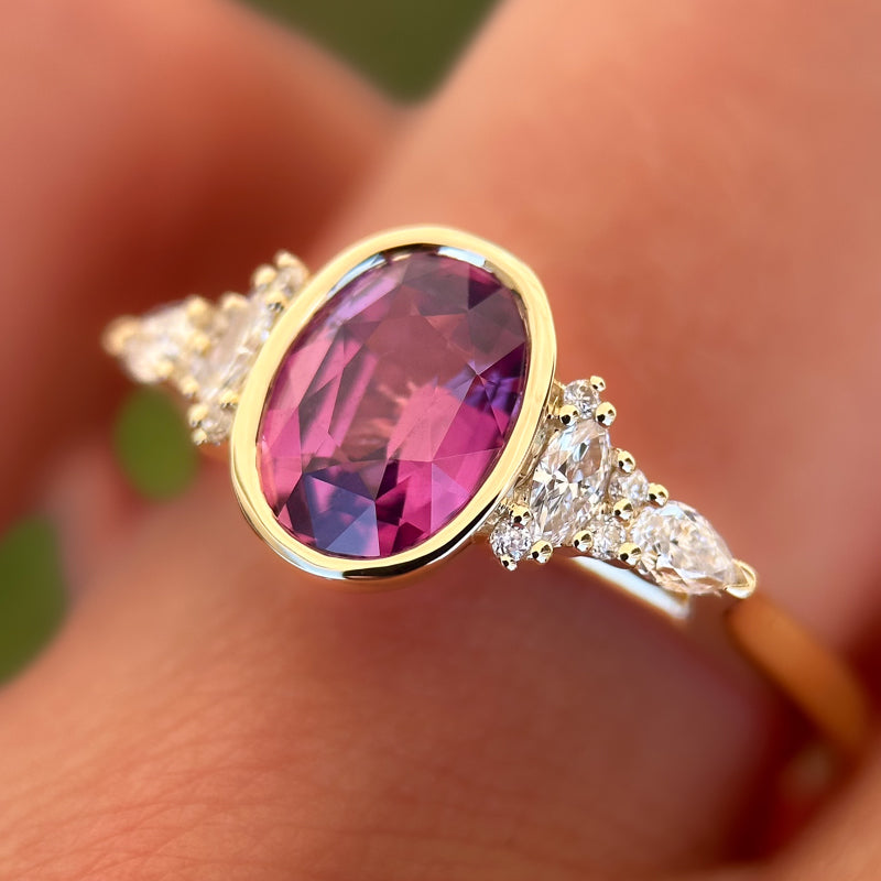 Savannah Bezel Ring I1.51ct Oval Pink Sapphire