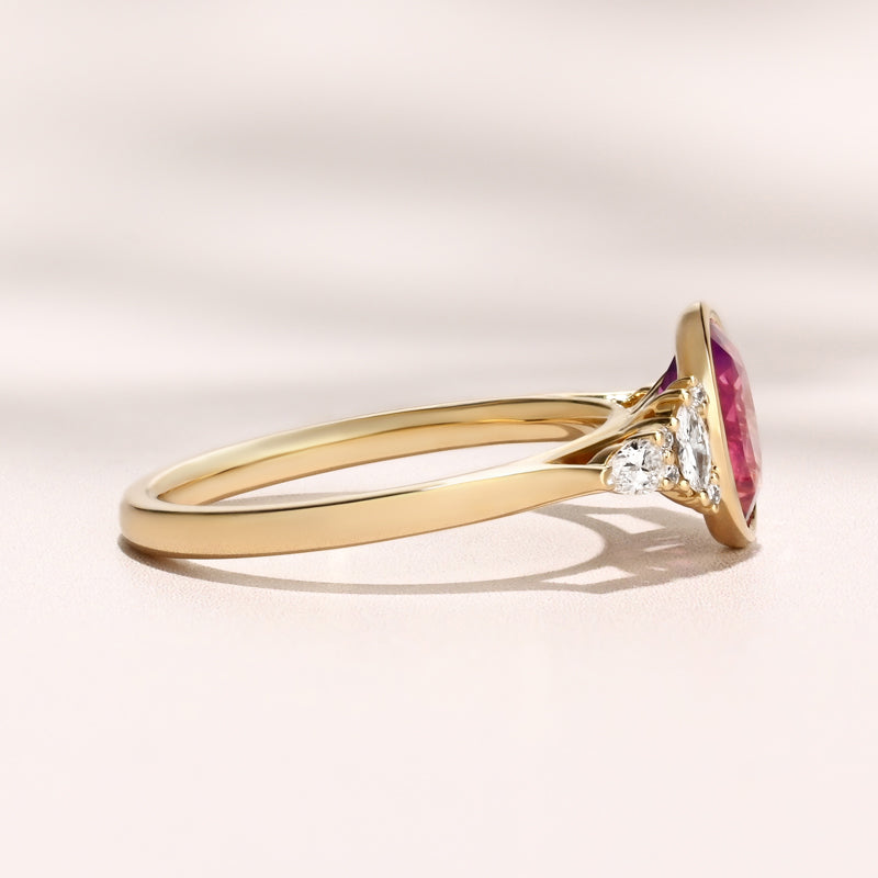 Savannah Bezel Ring I1.51ct Oval Pink Sapphire