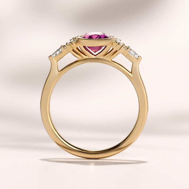 Savannah Bezel Ring I1.51ct Oval Pink Sapphire