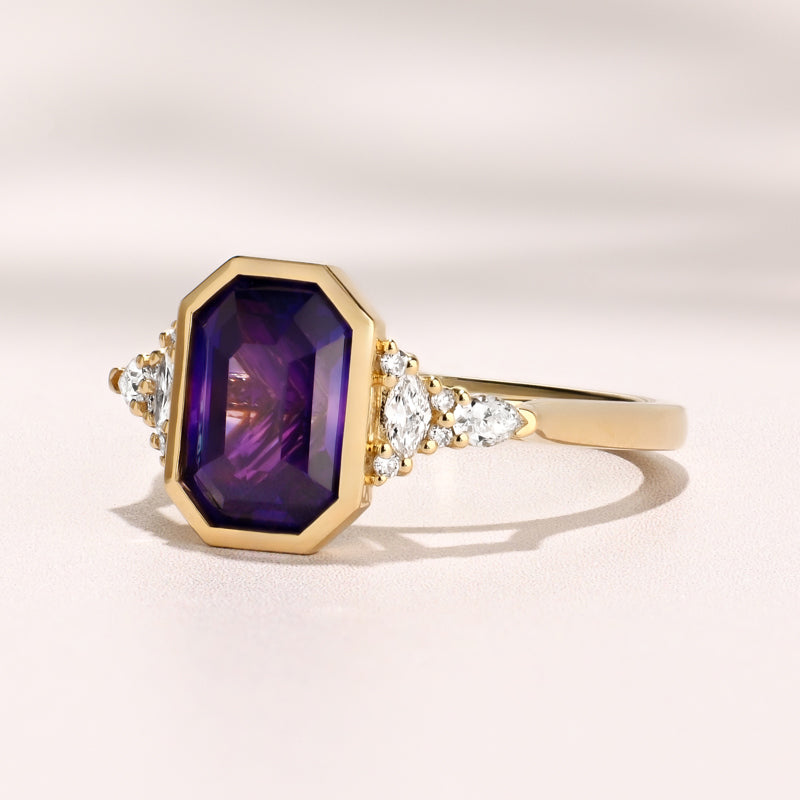 Savannah Bezel Ring I 3.15ct Purple Sapphire