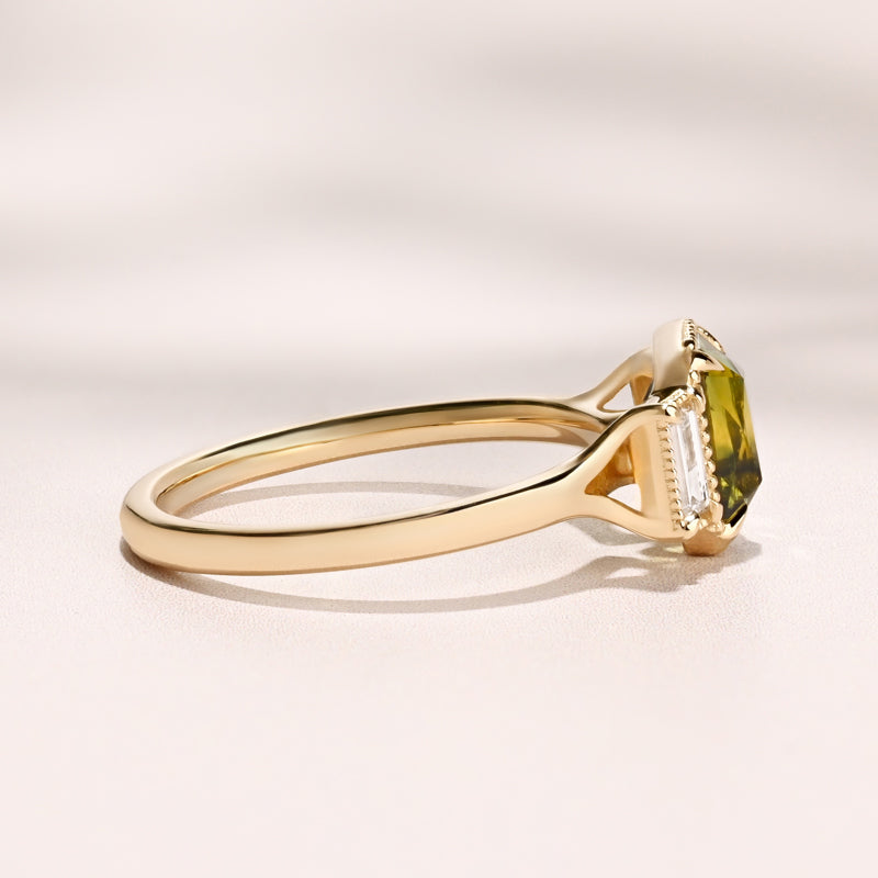 Meridian Ring I 1.73ct Teal Sapphire