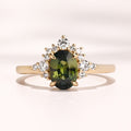 Splendor Ring I 1.55ct Oval Teal Sapphire