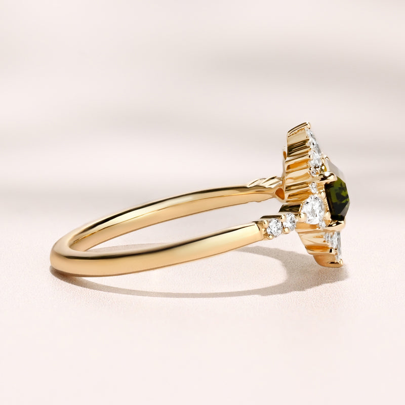 Serenade Ring I 1.07ct Bi-color Rectangular Sapphire