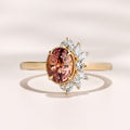 Floret Ring I 1.63ct Oval Brown Sapphire