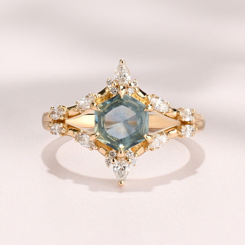 Junia Ring I 1.09ct Montana Hexagon Sapphire