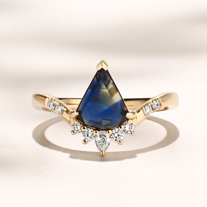 Vesper Ring I 1.12ct Australian Fan-Rose Cut Sapphire