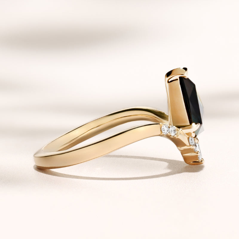 Vesper Ring I 1.12ct Australian Fan-Rose Cut Sapphire