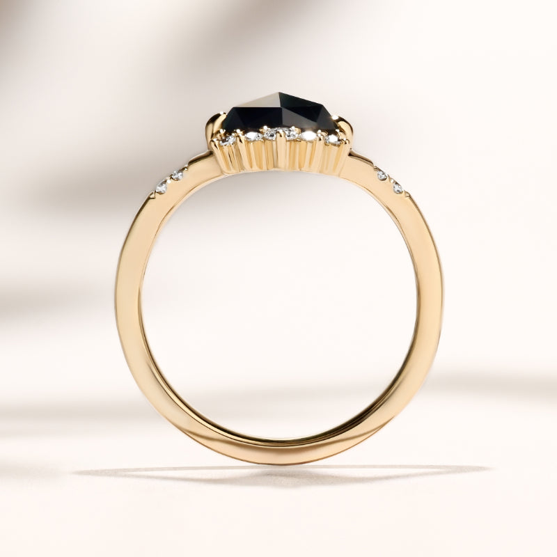 Vesper Ring I 1.12ct Australian Fan-Rose Cut Sapphire
