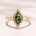 Elysia Ring I 0.97ct Lozenge Shape Green Sapphire