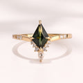 Viola Ring I 1.12ct Kite Shape Green Sapphire
