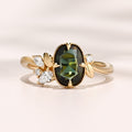 Veridia Ring I 1.39ct Oval Rose Teal Sapphire