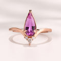 Avalon Ring I 1.24 Long Pear Pink Sapphire