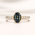 Jasper Ring I 1.21ct Teal Oval Sapphire