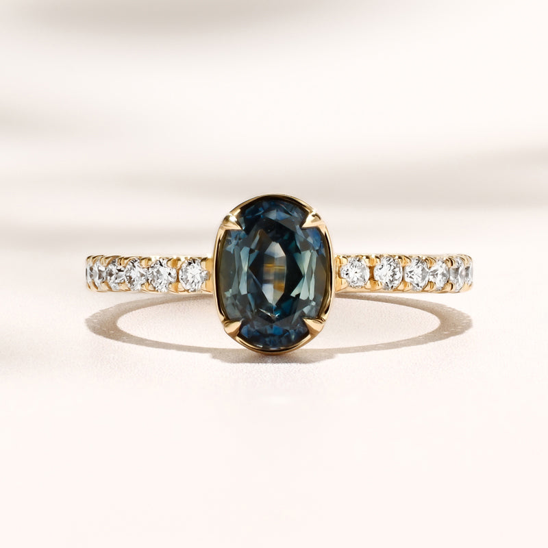 Jasper Ring I 1.21ct Teal Oval Sapphire