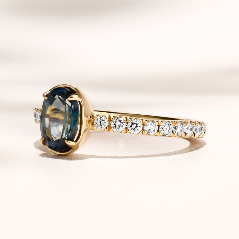 Jasper Ring I 1.21ct Teal Oval Sapphire