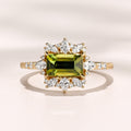Serenade Ring I 1.55ct Green Rectangular Sapphire
