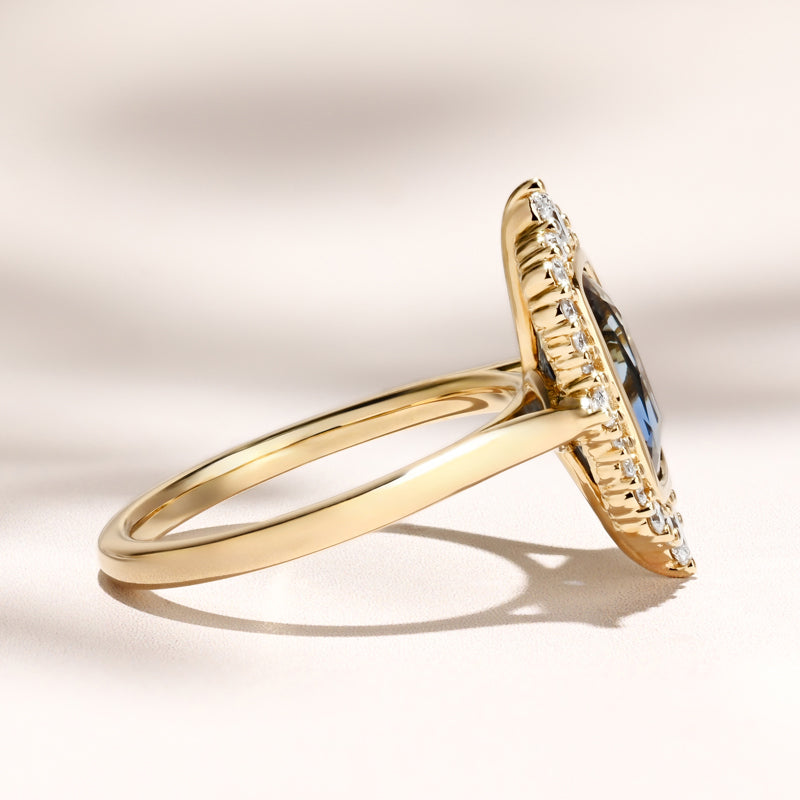 Regalia Ring | 1.76ct Long Cushion Blue Sapphire