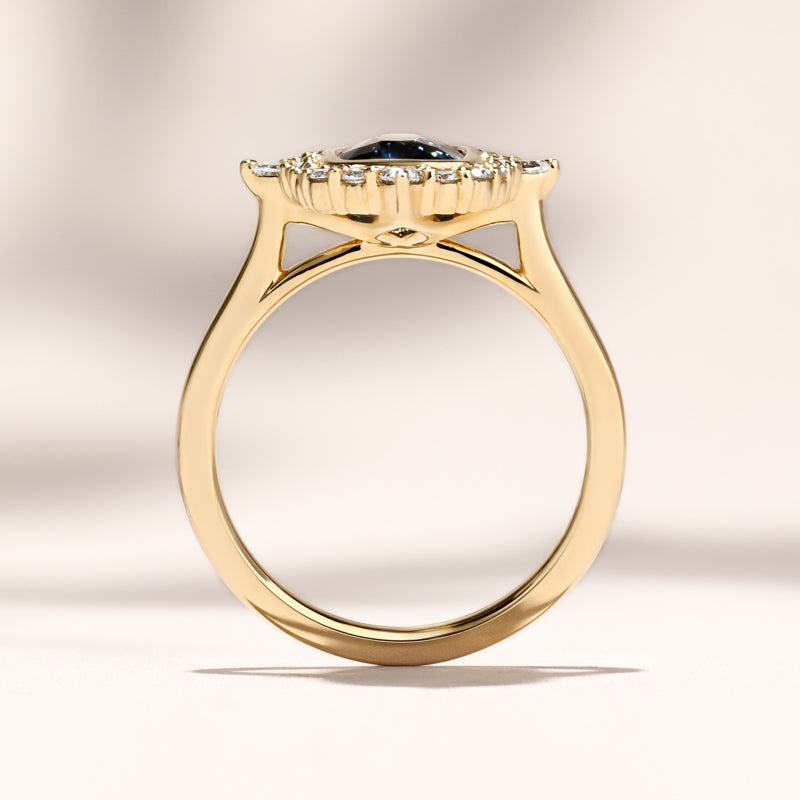 Regalia Ring | 1.76ct Long Cushion Blue Sapphire