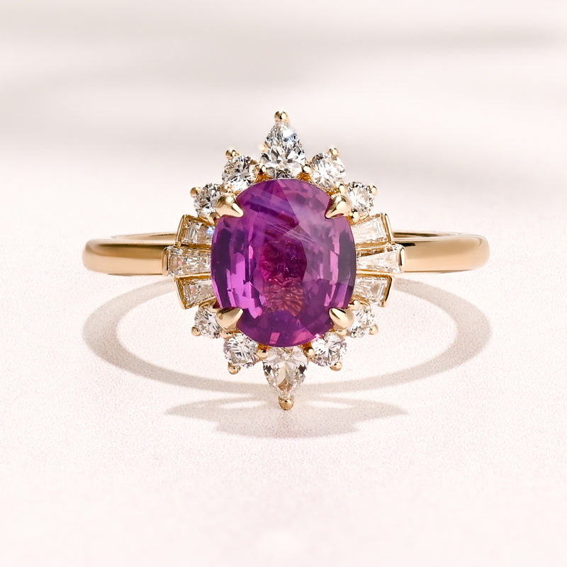 Corona Ring | 2.02ct Oval Pink Sapphire