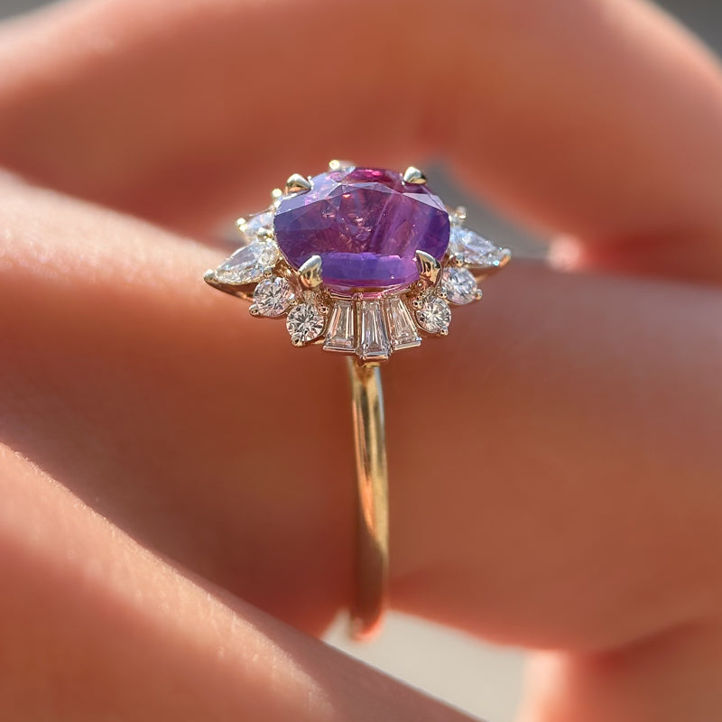 Corona Ring | 2.02ct Oval Pink Sapphire